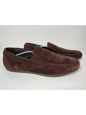 Marc Ecko Cut Sew Imperial-Hitta Brown Suede Loafers Mens 14 Driving Shoes 24643